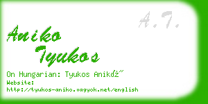 aniko tyukos business card